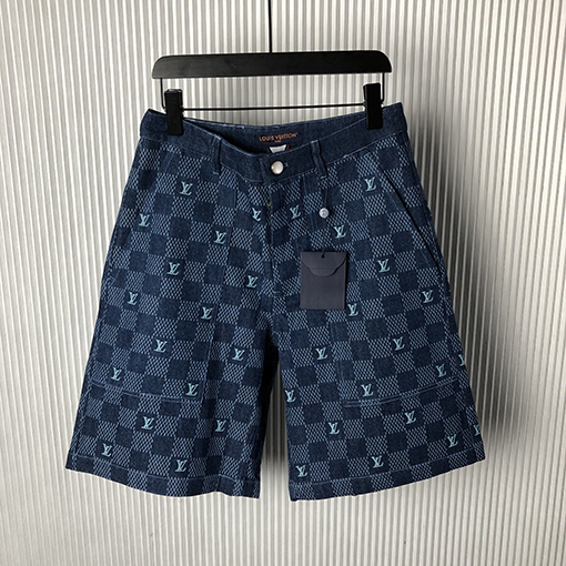 ルイヴィトンコピー新しいDAMIER刺繍デニムショーツ