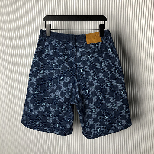 ルイヴィトンコピー新しいDAMIER刺繍デニムショーツ