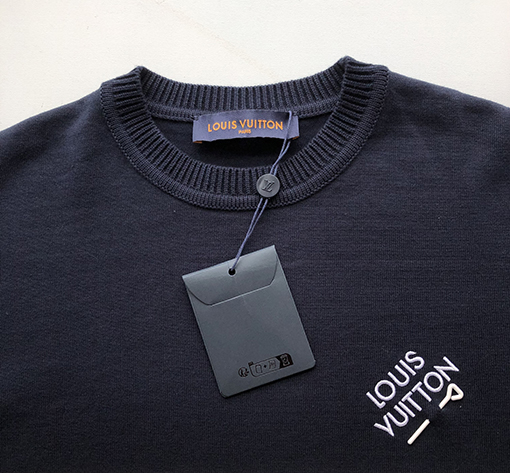 ルイヴィトンスーパーコピー新しいピンロゴニット半袖Tシャツ