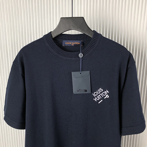 ルイヴィトンスーパーコピー新しいピンロゴニット半袖Tシャツ