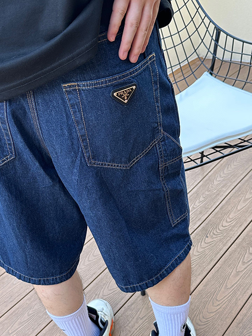プラダスーパーコピー アイアンデニムブルーショートパンツ