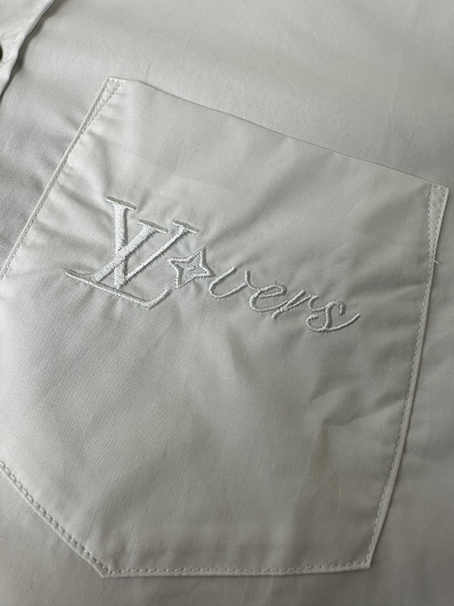 ルイヴィトン Lovers 刺繍長袖シャツ