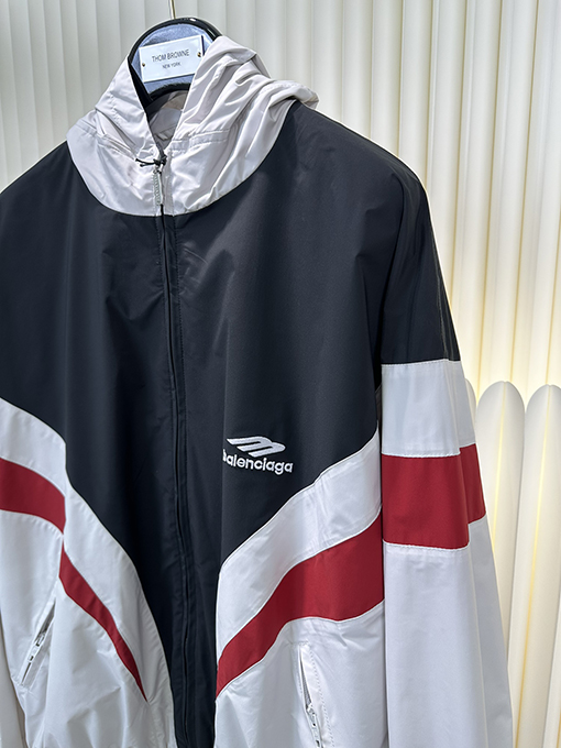 バレンシアガ スポーツロゴ ジップアップナイロンジャケット3 B SPORTS ICON TRACKSUIT 