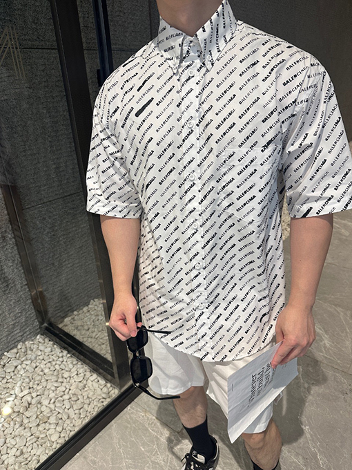 バレンシアガ  ファッション弾幕半袖シャツ