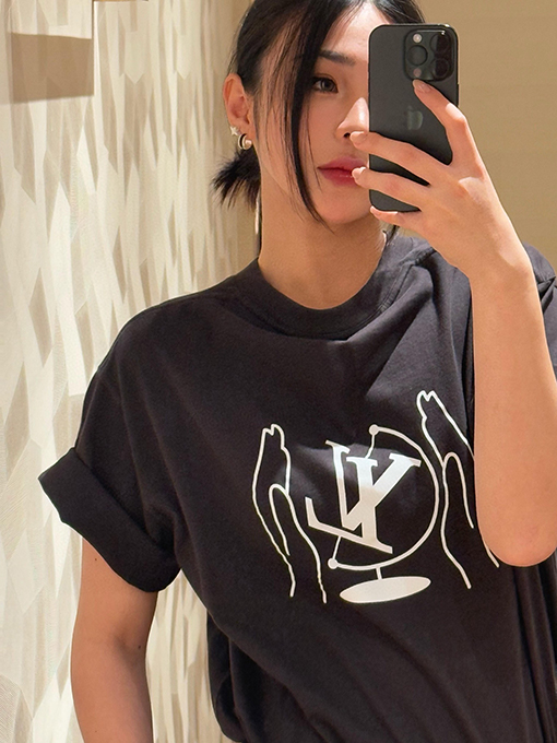 ルイヴィトンコピー コンパスプリント半袖Tシャツ