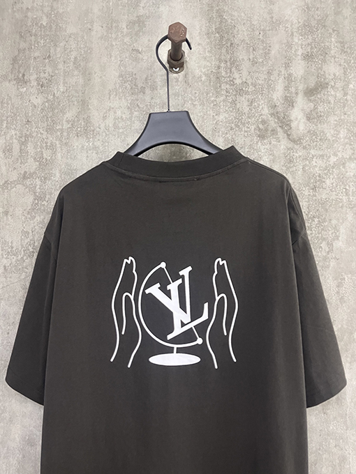 ルイヴィトンコピー コンパスプリント半袖Tシャツ
