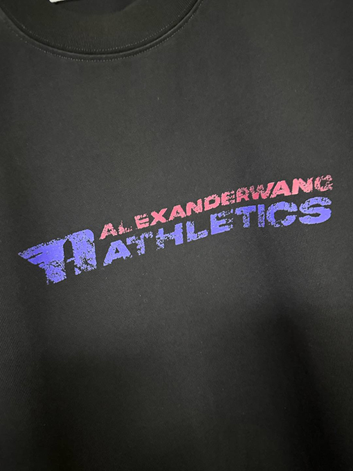 アレキサンダーワン 新しいロゴプリントラウンドネック半袖Tシャツ