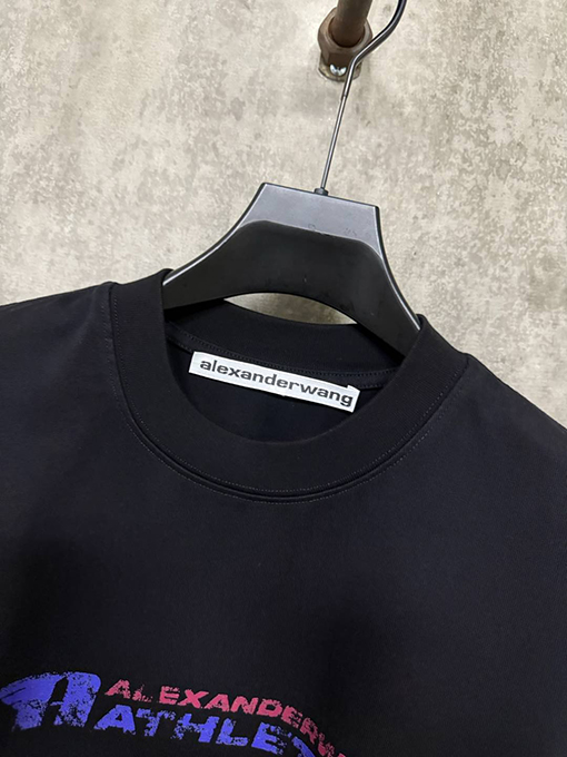 アレキサンダーワン 新しいロゴプリントラウンドネック半袖Tシャツ