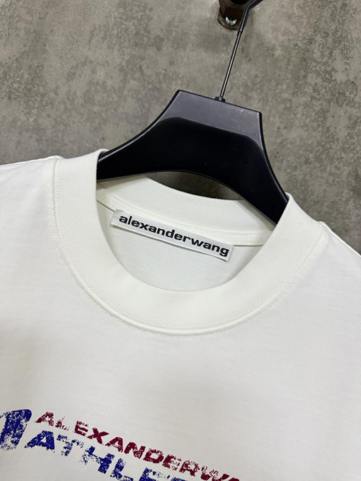 アレキサンダーワン 新しいロゴプリントラウンドネック半袖Tシャツ