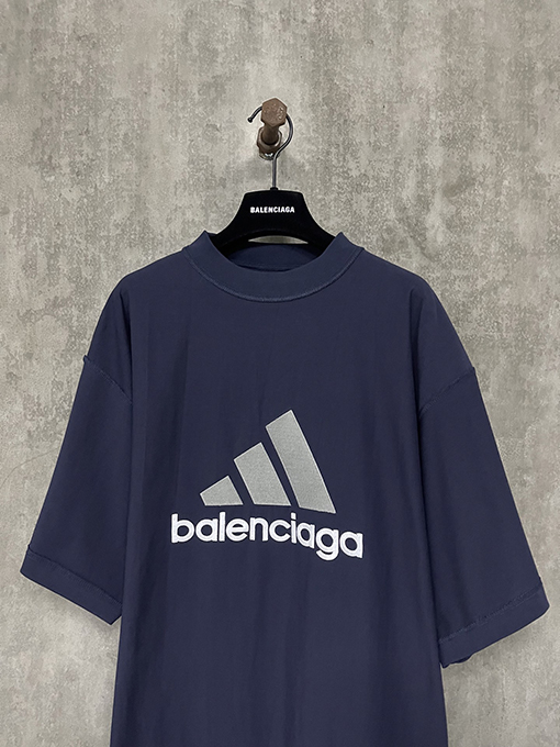 Balenciaga X Adidas コラボレーションシリーズin side out両面刺繍半袖Tシャツ