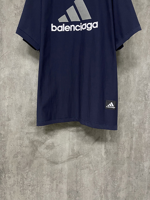 Balenciaga X Adidas コラボレーションシリーズin side out両面刺繍半袖Tシャツ