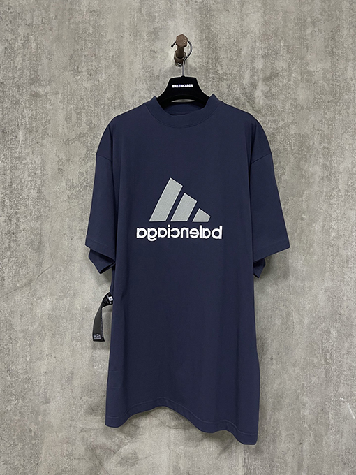 Balenciaga X Adidas コラボレーションシリーズin side out両面刺繍半袖Tシャツ
