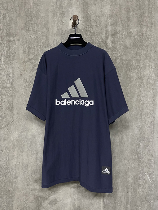 Balenciaga X Adidas コラボレーションシリーズin side out両面刺繍半袖Tシャツ