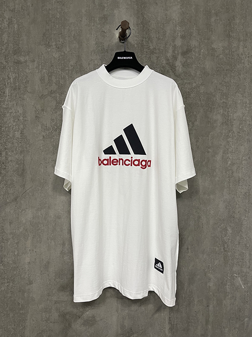 Balenciaga X Adidas コラボレーションシリーズin side out両面刺繍半袖Tシャツ