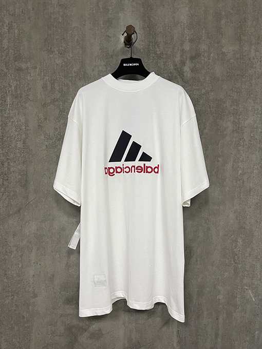 Balenciaga X Adidas コラボレーションシリーズin side out両面刺繍半袖Tシャツ