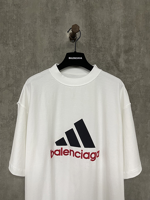 Balenciaga X Adidas コラボレーションシリーズin side out両面刺繍半袖Tシャツ