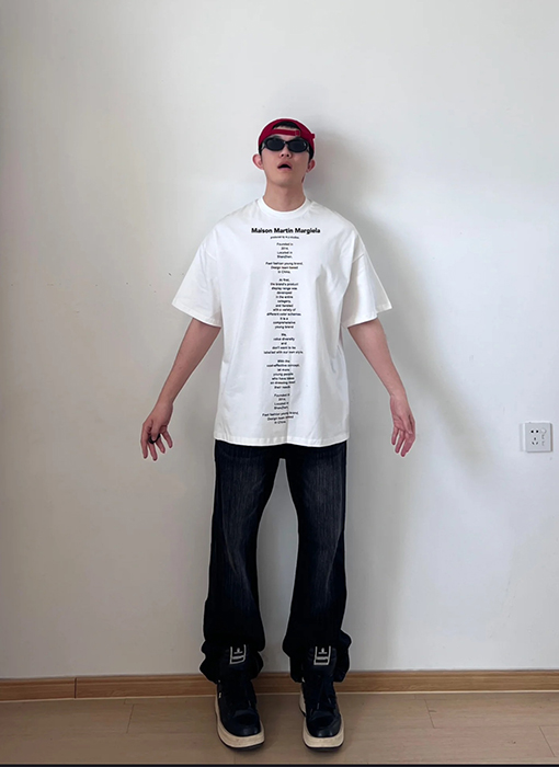 マルタンマルジェラ 25ssプリントヘビーポンド半袖Tシャツ