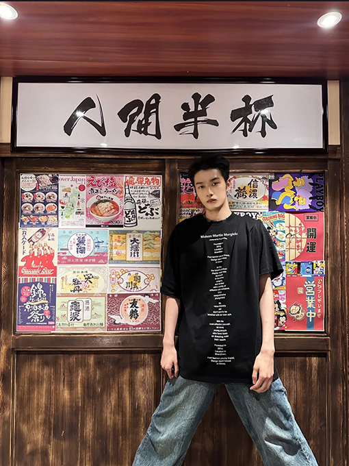 マルタンマルジェラ 25ssプリントヘビーポンド半袖Tシャツ