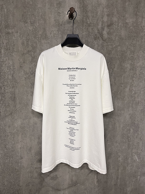 マルタンマルジェラ 25ssプリントヘビーポンド半袖Tシャツ