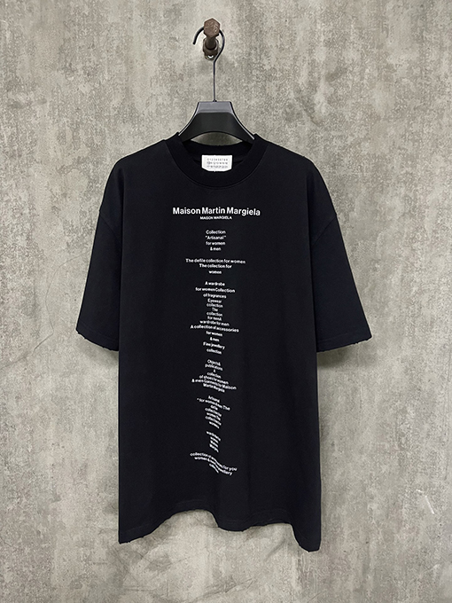 マルタンマルジェラ 25ssプリントヘビーポンド半袖Tシャツ