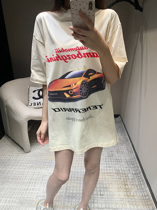 バレンシアガ 25ssコラボレーションロゴプリント半袖Tシャツ