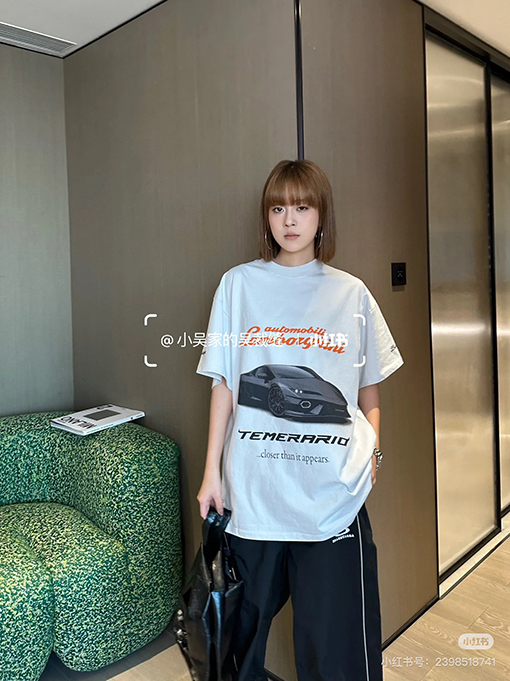 バレンシアガ 25ssコラボレーションロゴプリント半袖Tシャツ