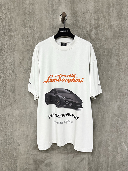 バレンシアガ 25ssコラボレーションロゴプリント半袖Tシャツ