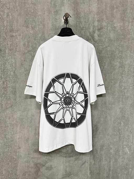バレンシアガ 25ssコラボレーションロゴプリント半袖Tシャツ