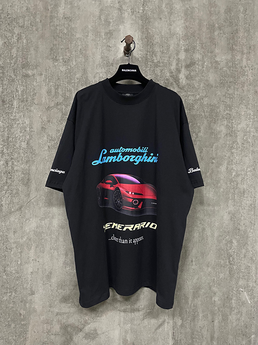 バレンシアガ 25ssコラボレーションロゴプリント半袖Tシャツ