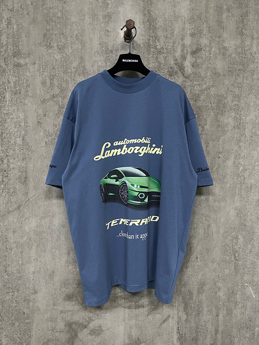 バレンシアガ 25ssコラボレーションロゴプリント半袖Tシャツ