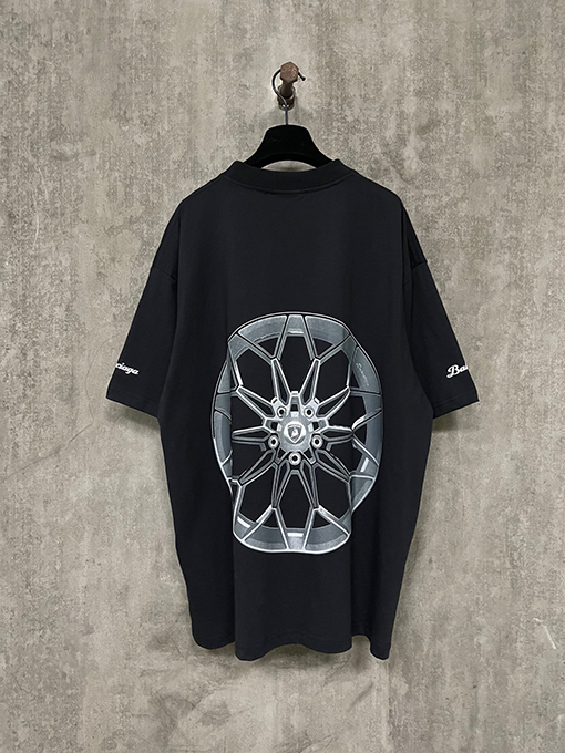 バレンシアガ 25ssコラボレーションロゴプリント半袖Tシャツ