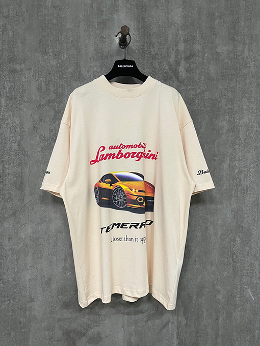 バレンシアガ 25ssコラボレーションロゴプリント半袖Tシャツ