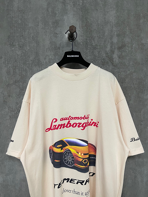 バレンシアガ 25ssコラボレーションロゴプリント半袖Tシャツ