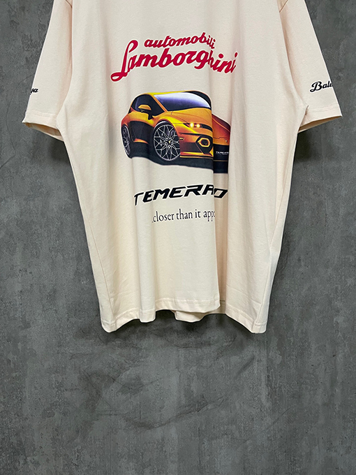 バレンシアガ 25ssコラボレーションロゴプリント半袖Tシャツ