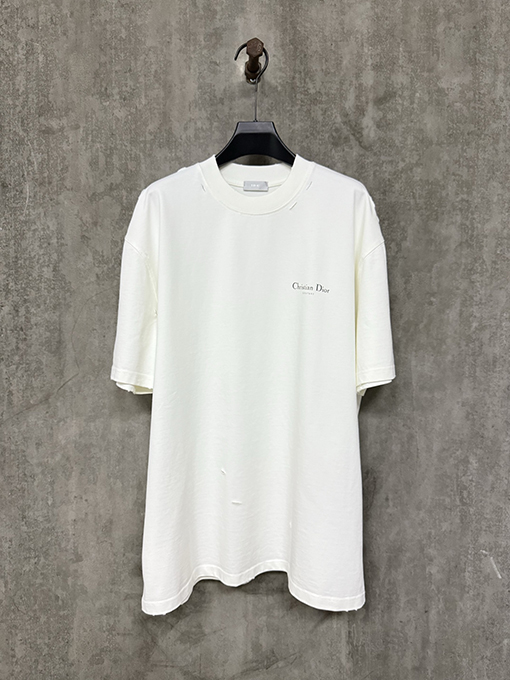 ディオール 新しいクラシックロゴプリントヘビーポンド半袖Tシャツ