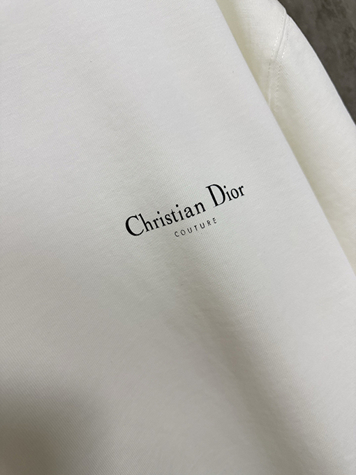 ディオール 新しいクラシックロゴプリントヘビーポンド半袖Tシャツ