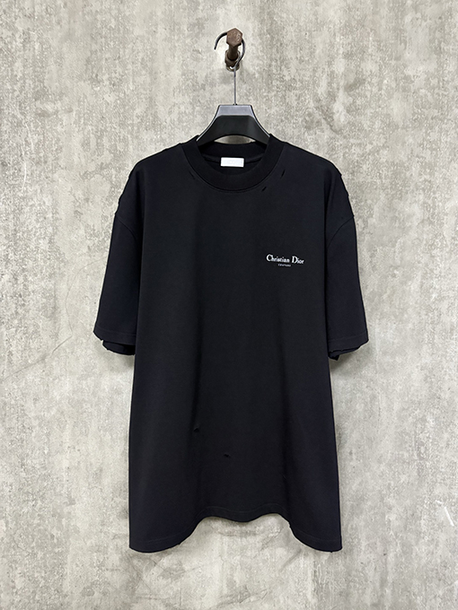ディオール 新しいクラシックロゴプリントヘビーポンド半袖Tシャツ