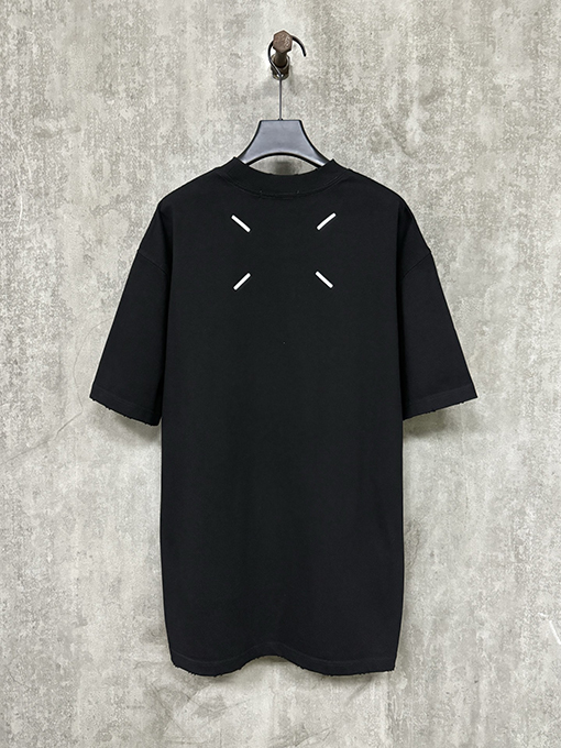 マルタンマルジェラ 25ss発泡ロゴプリント重い半袖Tシャツ