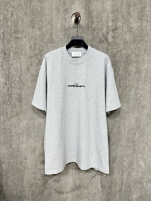 マルタンマルジェラ 25ss発泡ロゴプリント重い半袖Tシャツ