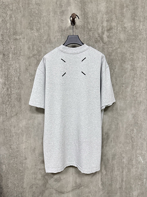 マルタンマルジェラ 25ss発泡ロゴプリント重い半袖Tシャツ