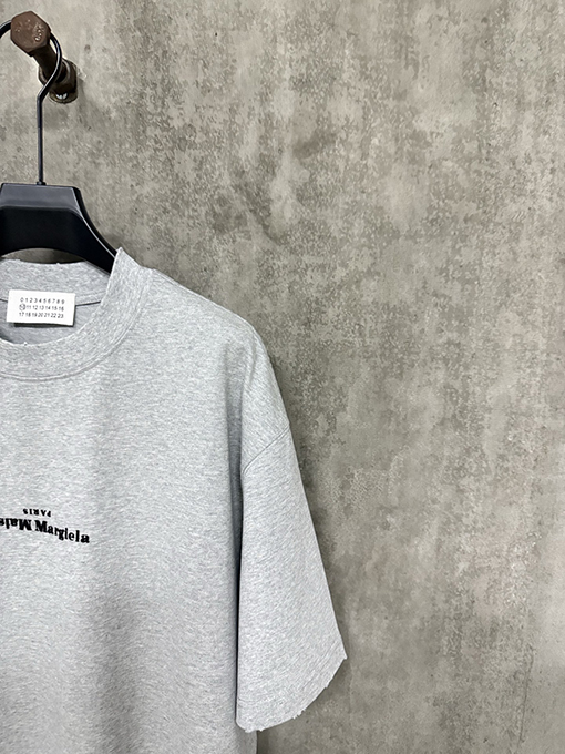 マルタンマルジェラ 25ss発泡ロゴプリント重い半袖Tシャツ
