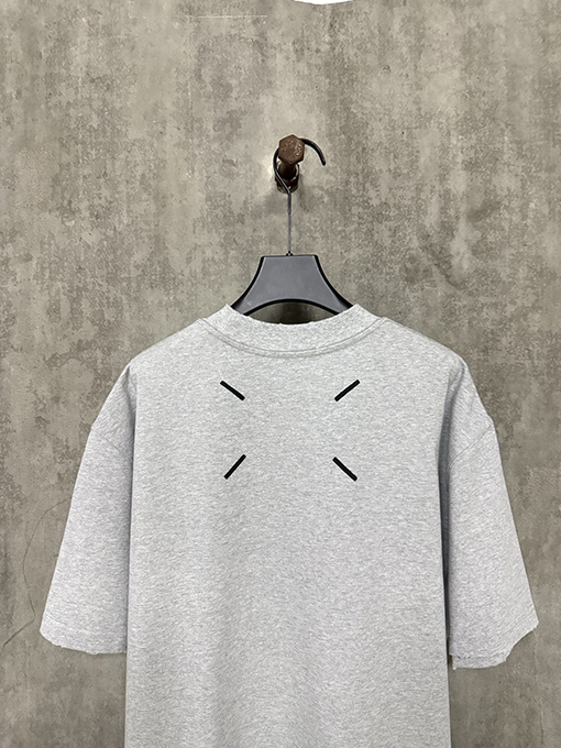 マルタンマルジェラ 25ss発泡ロゴプリント重い半袖Tシャツ