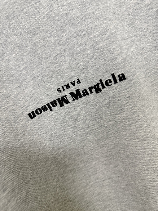 マルタンマルジェラ 25ss発泡ロゴプリント重い半袖Tシャツ
