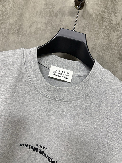 マルタンマルジェラ 25ss発泡ロゴプリント重い半袖Tシャツ