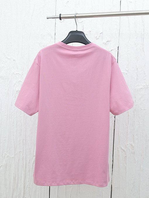 ロエベ 新しいマカロン刺繍ロゴ半袖Tシャツ