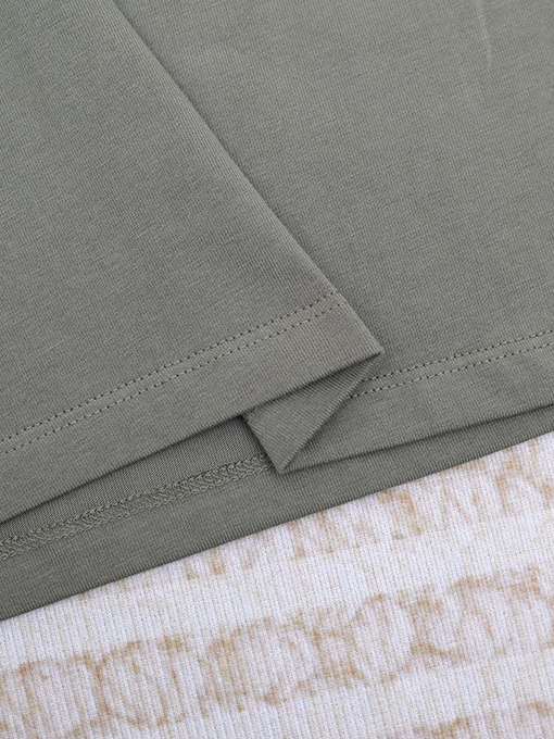 ロエベ 新しいマカロン刺繍ロゴ半袖Tシャツ