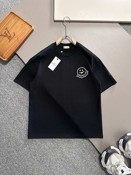 モンクレール 新しい奇妙な章仔プリント半袖Tシャツ