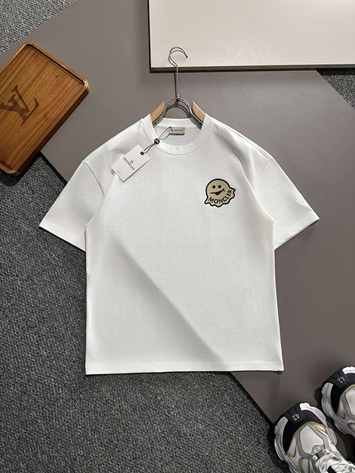 モンクレール 新しい奇妙な章仔プリント半袖Tシャツ