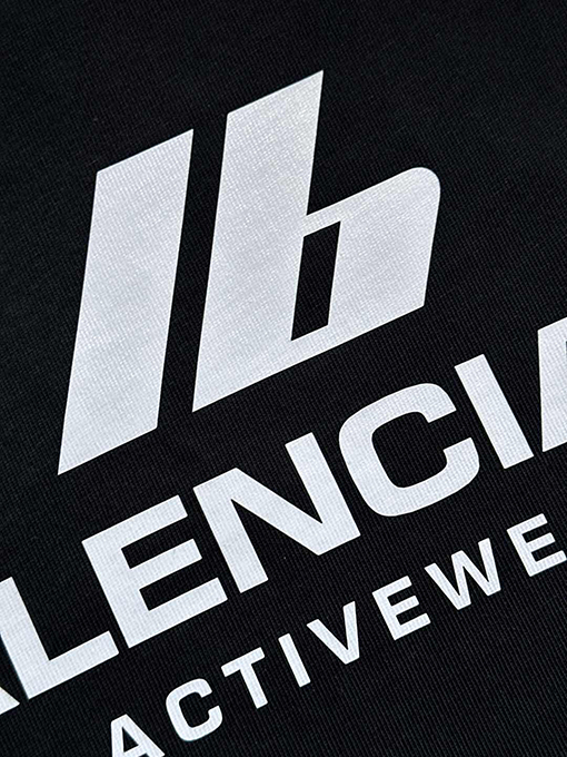 バレンシアガ 新しいプリントコットンクルーネック半袖Tシャツ