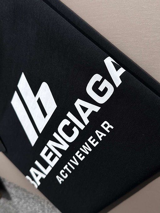 バレンシアガ 新しいプリントコットンクルーネック半袖Tシャツ